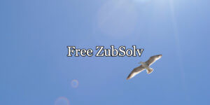 Read more about the article Free ZubSolv: This trick might work.