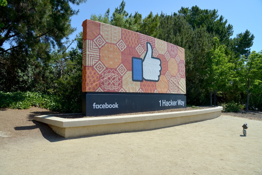 A Large Facebook Sign